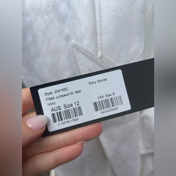 Shona Joy Bonita Fitted Jumpsuit In Ivory New with Tags! - Picture 9 of 13